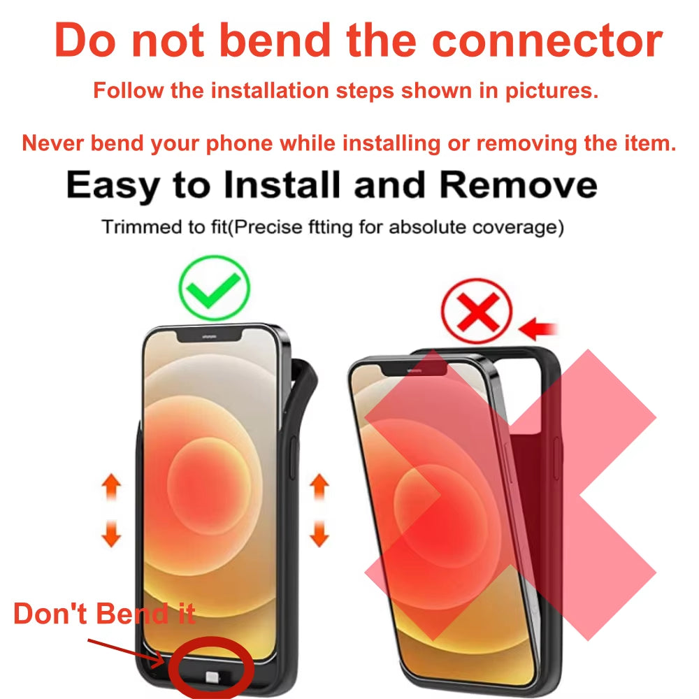 Xilecaly Smart Battery Charger Case for Iphone 18 Pro Max 17 16 Battery Pack Power Bank External Charging Cover for Iphone 17E