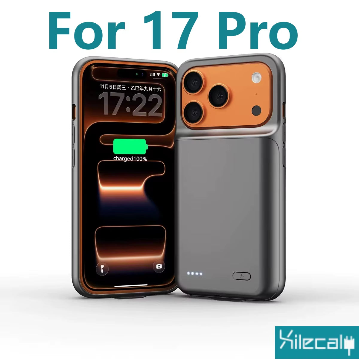 Xilecaly Smart Battery Charger Case for Iphone 18 Pro Max 17 16 Battery Pack Power Bank External Charging Cover for Iphone 17E