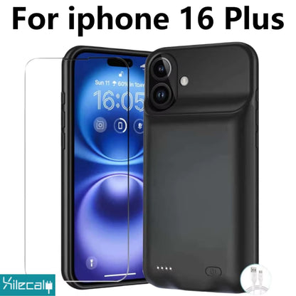 Xilecaly Smart Battery Charger Case for Iphone 18 Pro Max 17 16 Battery Pack Power Bank External Charging Cover for Iphone 17E