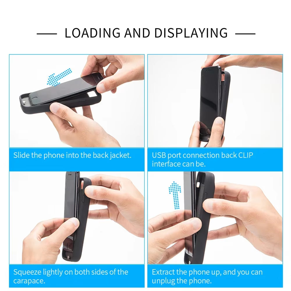 Xilecaly Smart Battery Charger Case for Iphone 18 Pro Max 17 16 Battery Pack Power Bank External Charging Cover for Iphone 17E