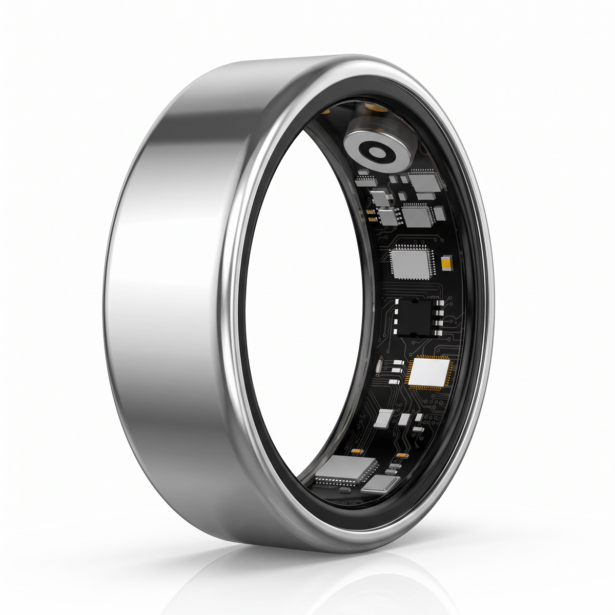 R09 Smart Ring - silver, outside view